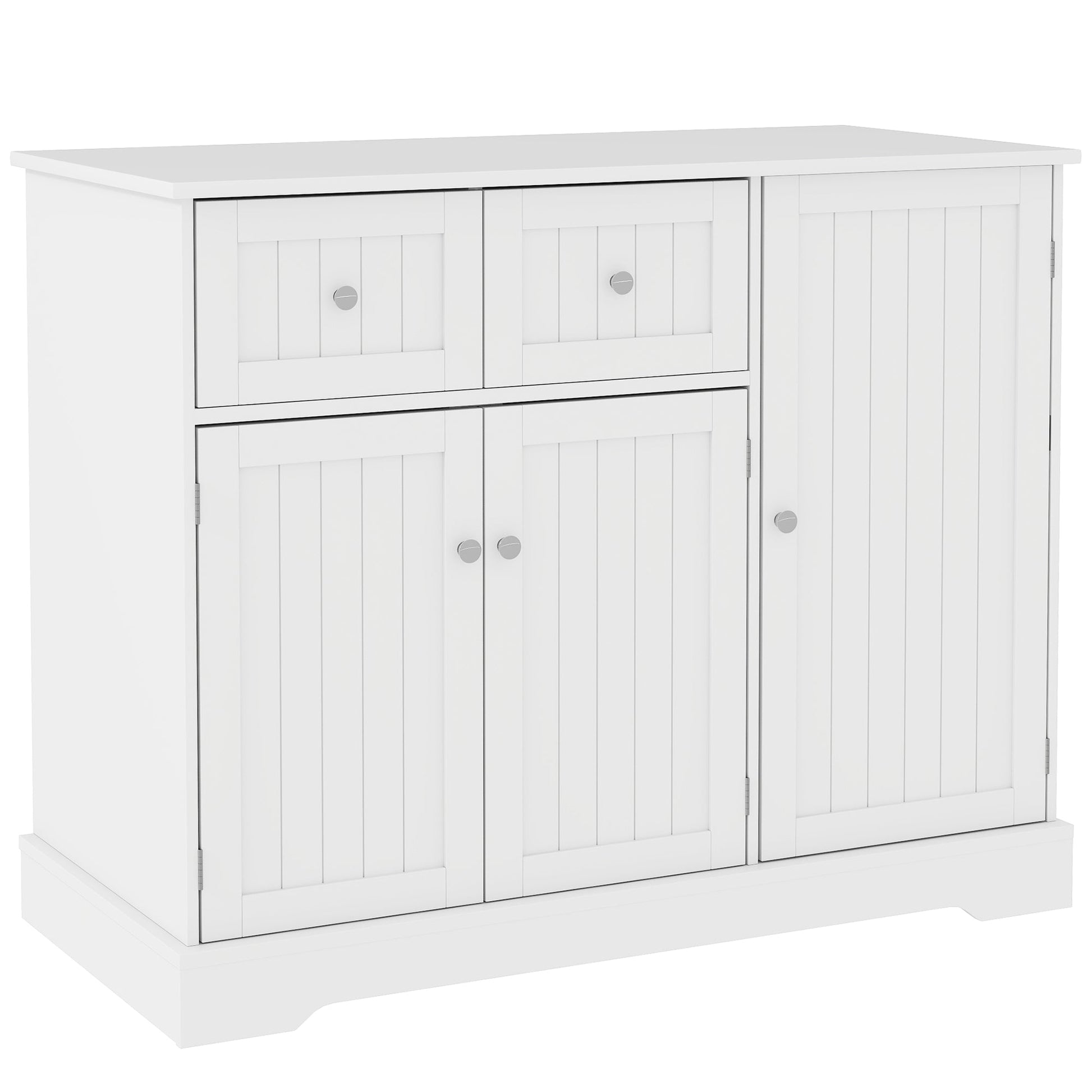 KFX-8892349 Cat Litter Box Enclosure with Storage and Anti-Tip Kit, White, 39" x 18" x 31.5"
