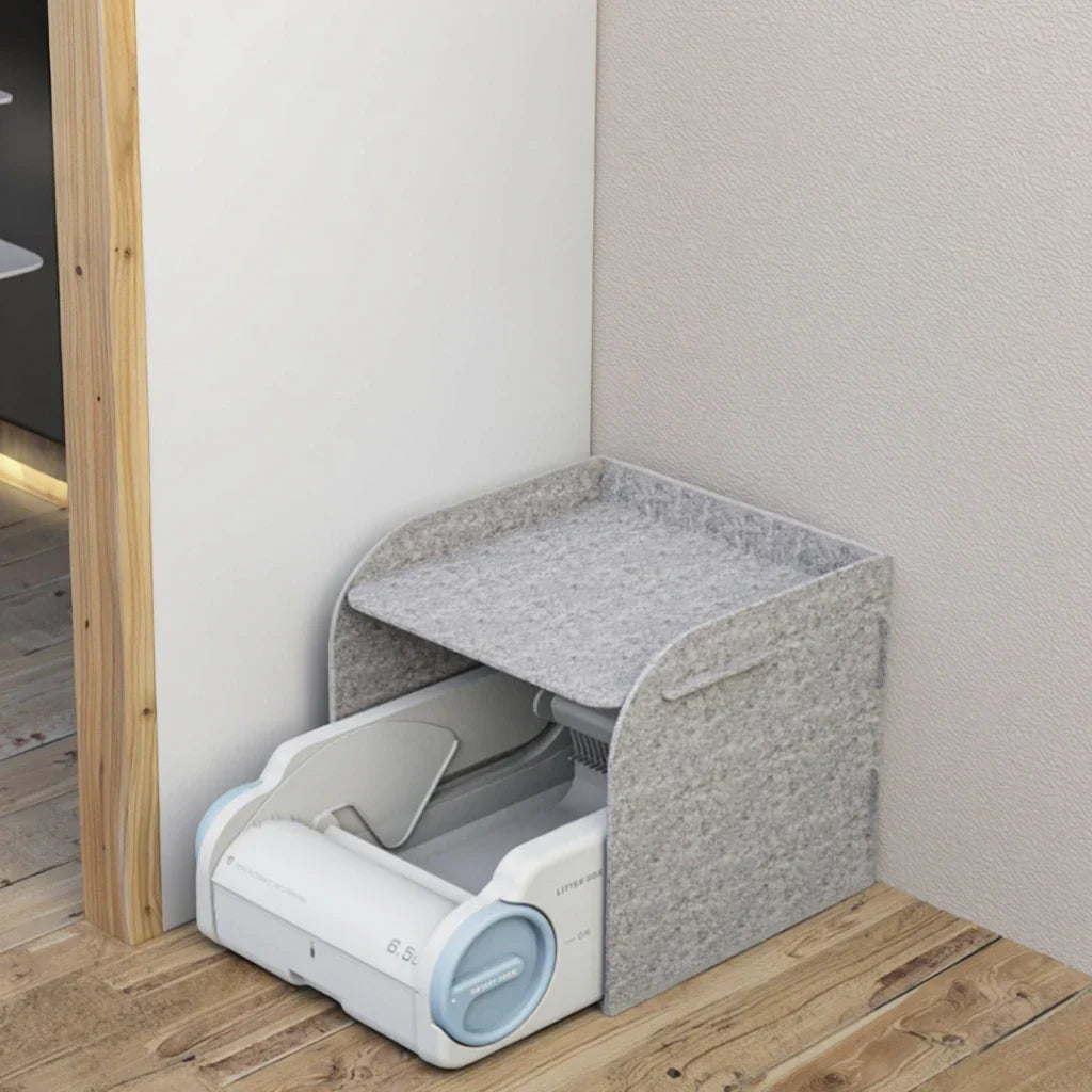 KFX-889427 Self-Cleaning Cat Litter Box with Modular Structure and Anti-Stick Base, 5L Capacity