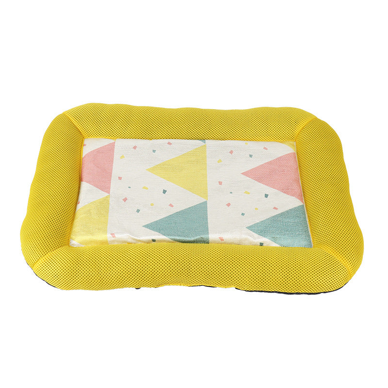 KFX-8900669 Cooling Pet Ice Mat in Blue, Yellow, Pink, Green - Sizes S, M, L Available