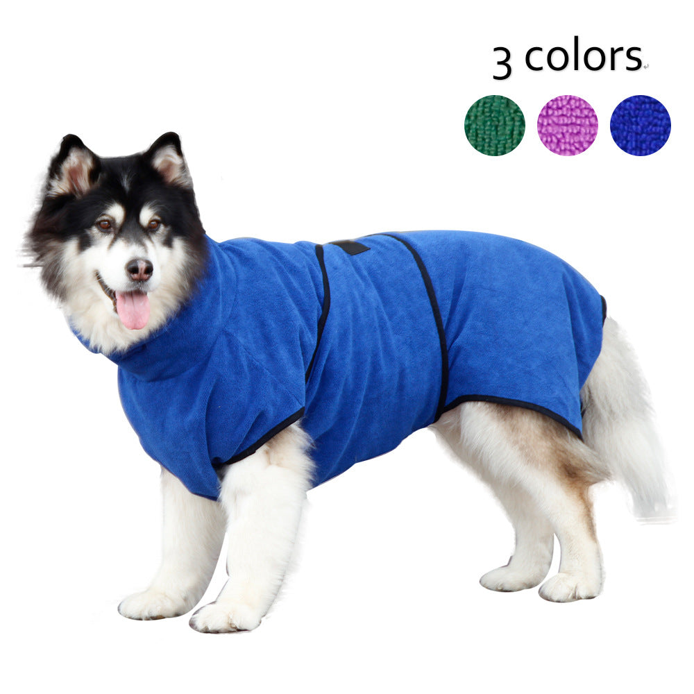 KFX-8900797 Microfiber Dog and Cat Bathrobe for All Seasons, Suitable for Small to Large Pets