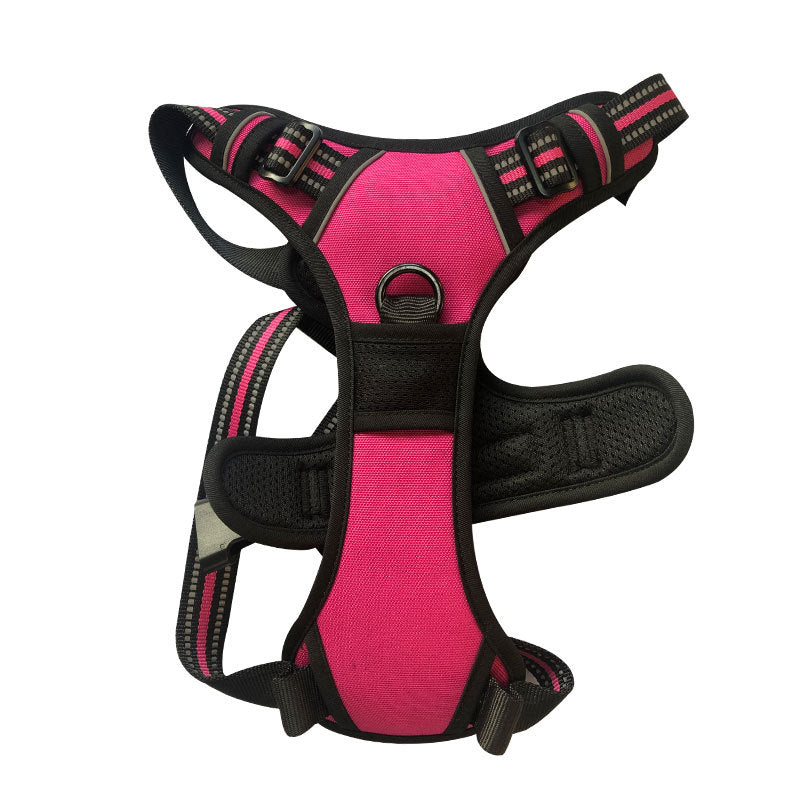 KFX-8901693 Reflective Explosion-Proof Dog Harness for All Breeds - Oxford Cloth, Mesh, and EVA