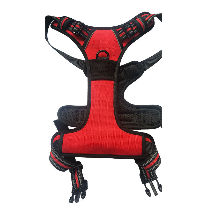 KFX-8901693 Reflective Explosion-Proof Dog Harness for All Breeds - Oxford Cloth, Mesh, and EVA