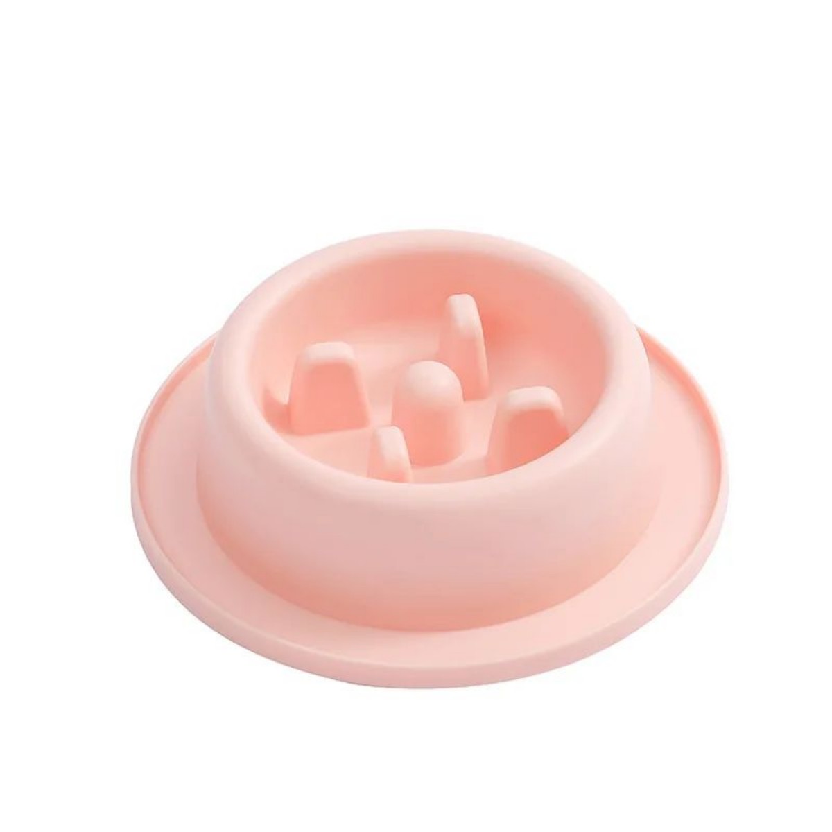 KFX-8902589 Slow Feed Dog Bowl for Cats and Dogs - Anti-Choking Interactive Feeding Dish in Macaroon Colors