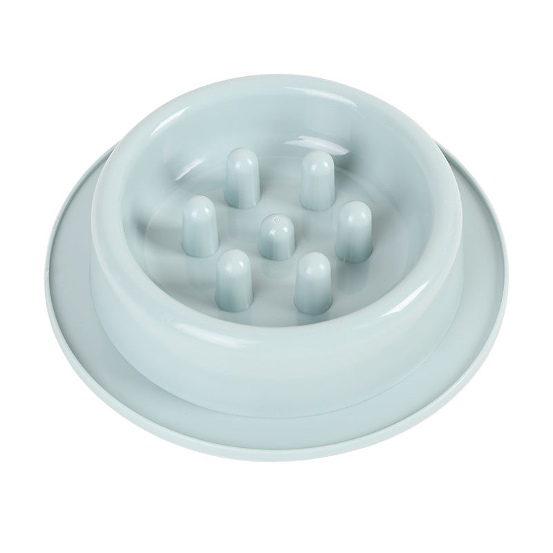 KFX-8902589 Slow Feed Dog Bowl for Cats and Dogs - Anti-Choking Interactive Feeding Dish in Macaroon Colors