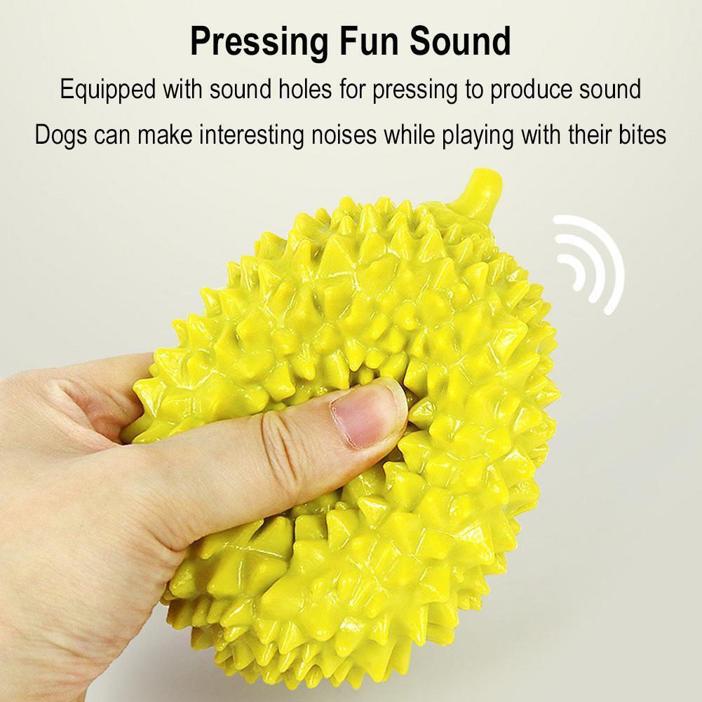 KFX-8903869 Durian Shape Durable Chew Toy for Dogs - Bite-Resistant Tooth Cleaning Ball