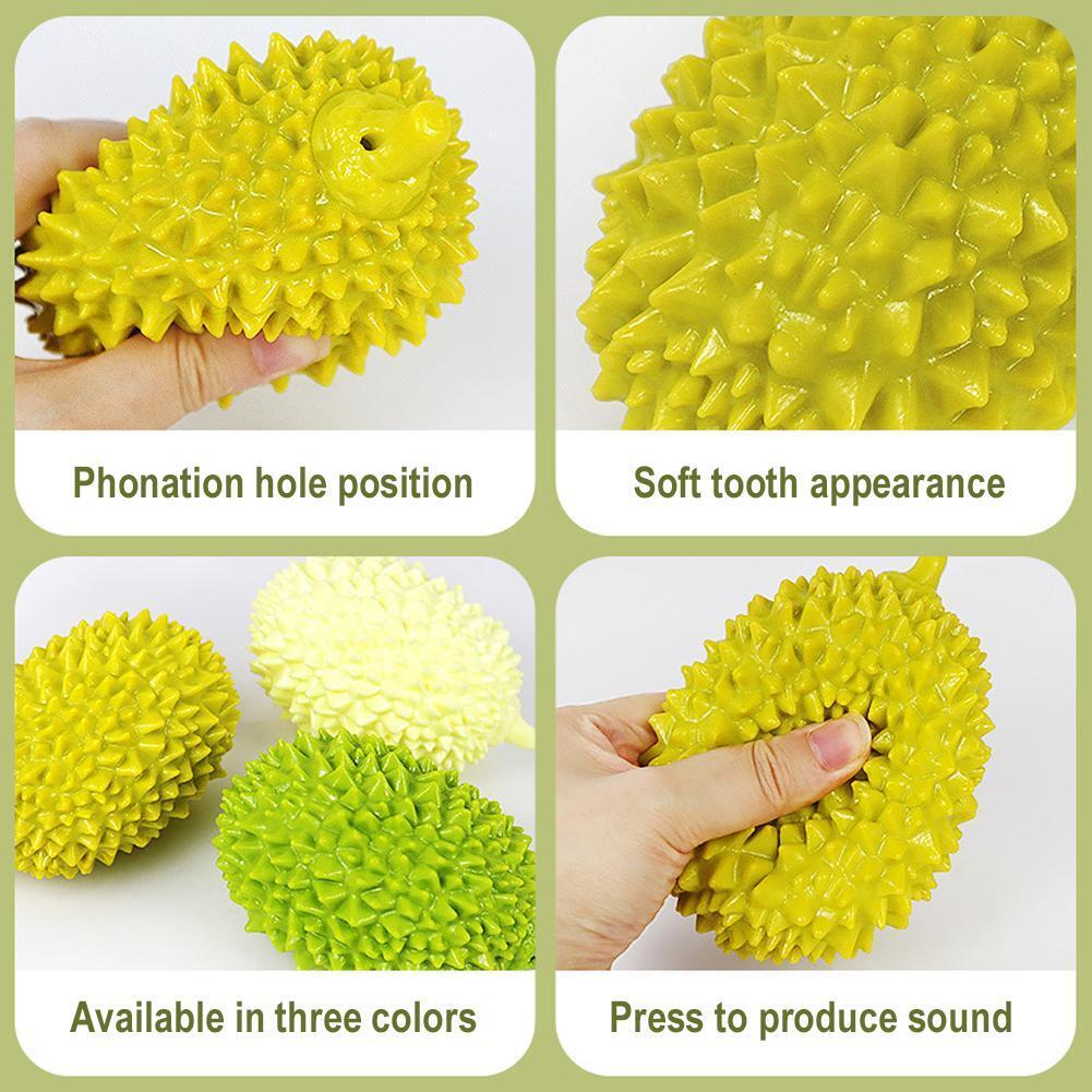 KFX-8903869 Durian Shape Durable Chew Toy for Dogs - Bite-Resistant Tooth Cleaning Ball