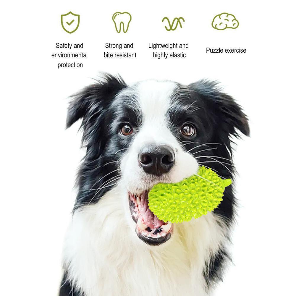 KFX-8903869 Durian Shape Durable Chew Toy for Dogs - Bite-Resistant Tooth Cleaning Ball