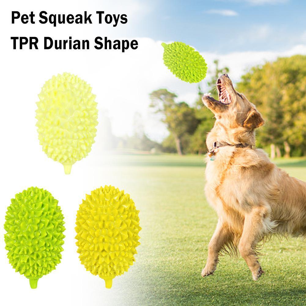 KFX-8903869 Durian Shape Durable Chew Toy for Dogs - Bite-Resistant Tooth Cleaning Ball