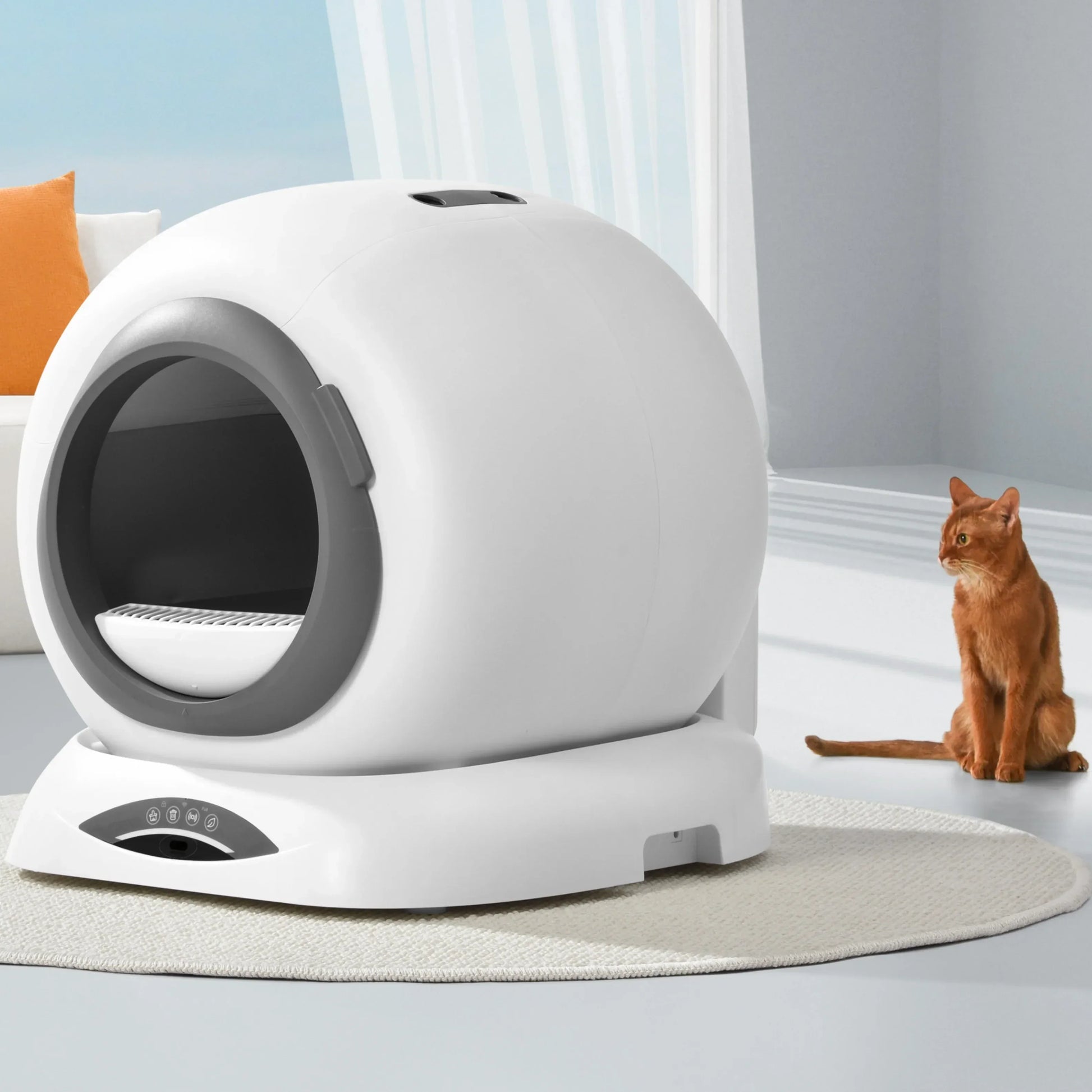KFX-890579 Smart Self-Cleaning Cat Litter Box with WiFi App Control, Large 9L Capacity for Cats 1.5-8KG