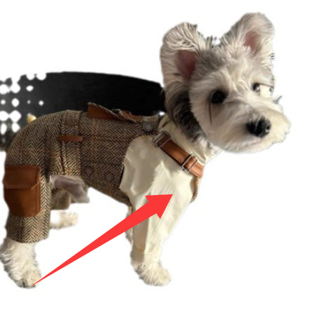 KFX-8906941 Cozy Autumn and Winter Suspender Overalls for Cats and Dogs - Unisex Polyester Design