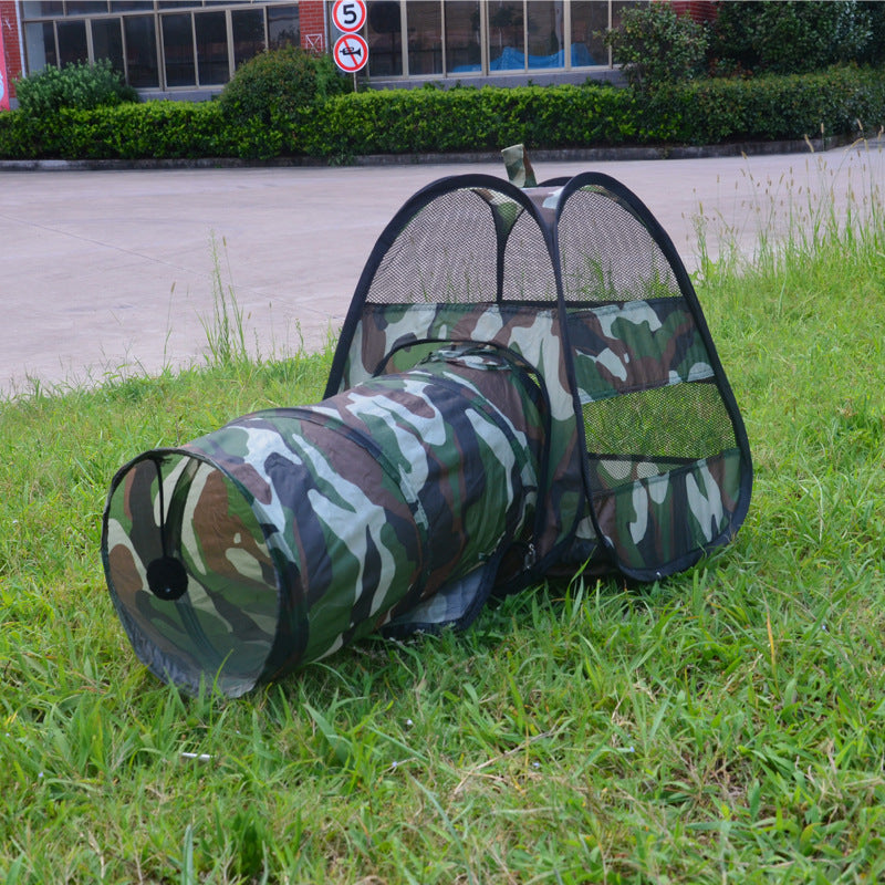 KFX-8907197 Camouflage Cloth Cat Tent for Cozy Indoor Retreat