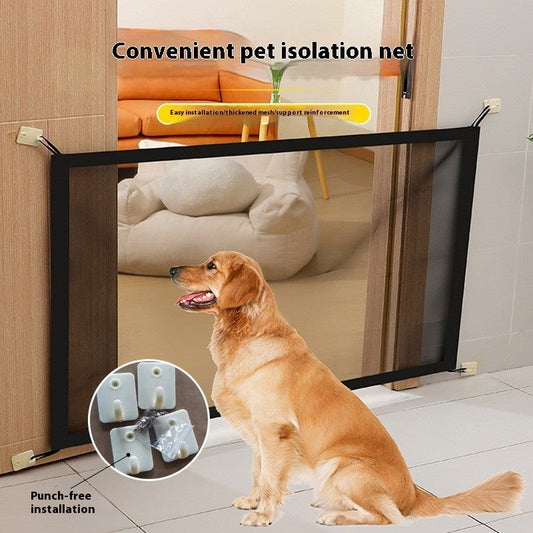 KFX-8909757 Portable Folding Pet Safety Fence - Durable Nylon Mesh Isolation Network for Dogs - Sizes: 1m, 1.1m, 1.8m