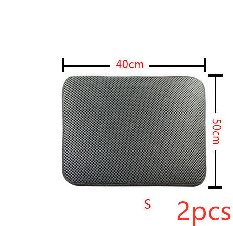 KFX-8910013 Double Layer Cat Litter Mat with Waterproof Layer for Easy Cleaning and Claw Trapping