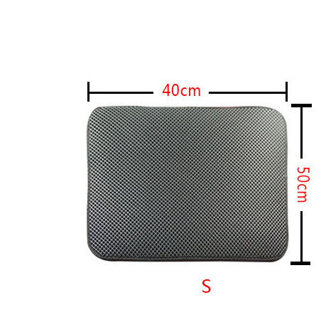 KFX-8910013 Double Layer Cat Litter Mat with Waterproof Layer for Easy Cleaning and Claw Trapping