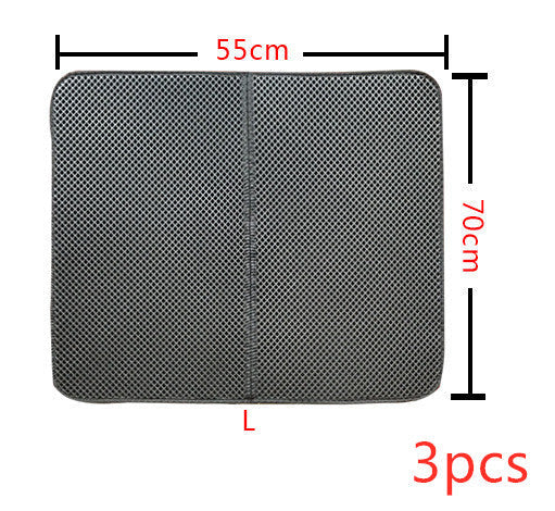 KFX-8910013 Double Layer Cat Litter Mat with Waterproof Layer for Easy Cleaning and Claw Trapping