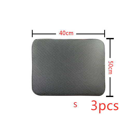 KFX-8910013 Double Layer Cat Litter Mat with Waterproof Layer for Easy Cleaning and Claw Trapping