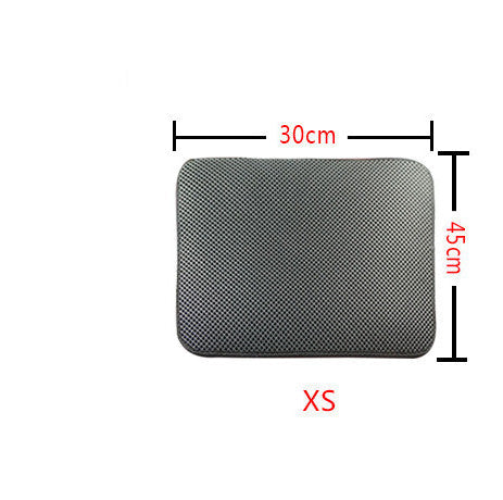 KFX-8910013 Double Layer Cat Litter Mat with Waterproof Layer for Easy Cleaning and Claw Trapping