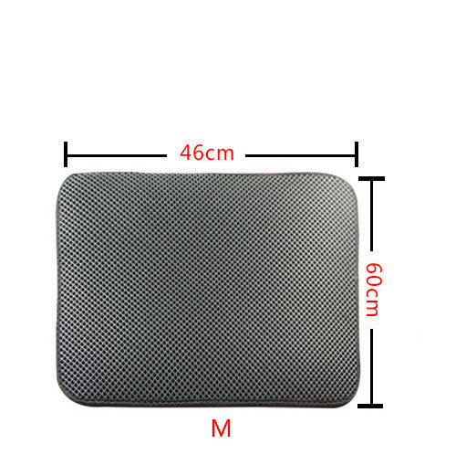 KFX-8910013 Double Layer Cat Litter Mat with Waterproof Layer for Easy Cleaning and Claw Trapping
