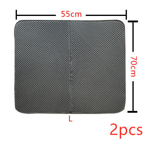 KFX-8910013 Double Layer Cat Litter Mat with Waterproof Layer for Easy Cleaning and Claw Trapping