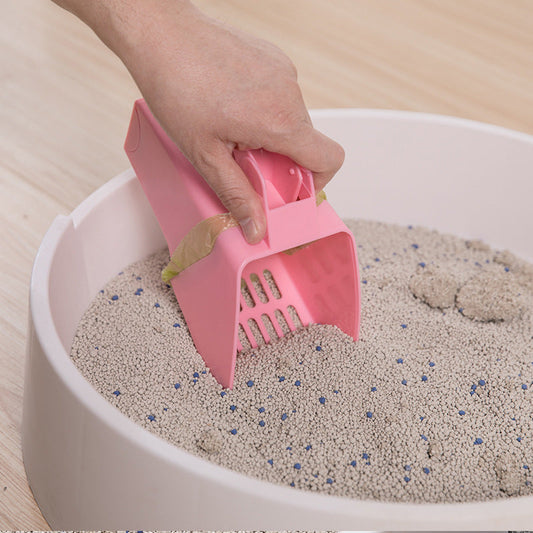 KFX-8911933 Cat Litter Shovel with Trash Can - Durable ABS Material, Easy Cleanup, Efficient Litter Filtering