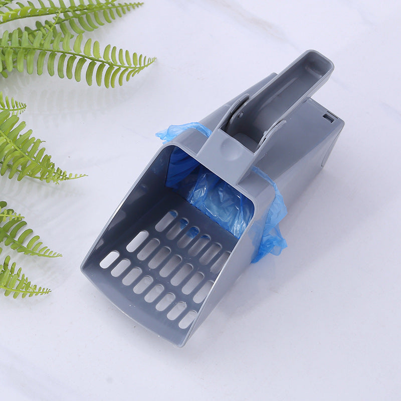 KFX-8911933 Cat Litter Shovel with Trash Can - Durable ABS Material, Easy Cleanup, Efficient Litter Filtering