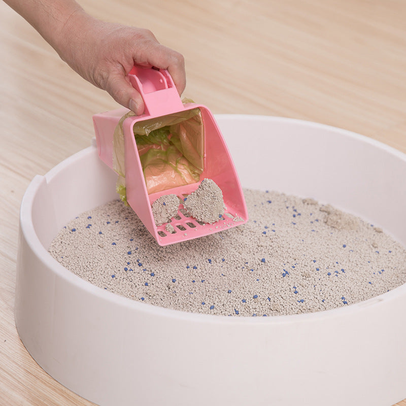 KFX-8911933 Cat Litter Shovel with Trash Can - Durable ABS Material, Easy Cleanup, Efficient Litter Filtering