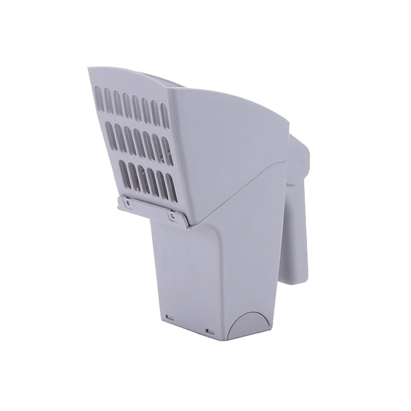 KFX-8911933 Cat Litter Shovel with Trash Can - Durable ABS Material, Easy Cleanup, Efficient Litter Filtering