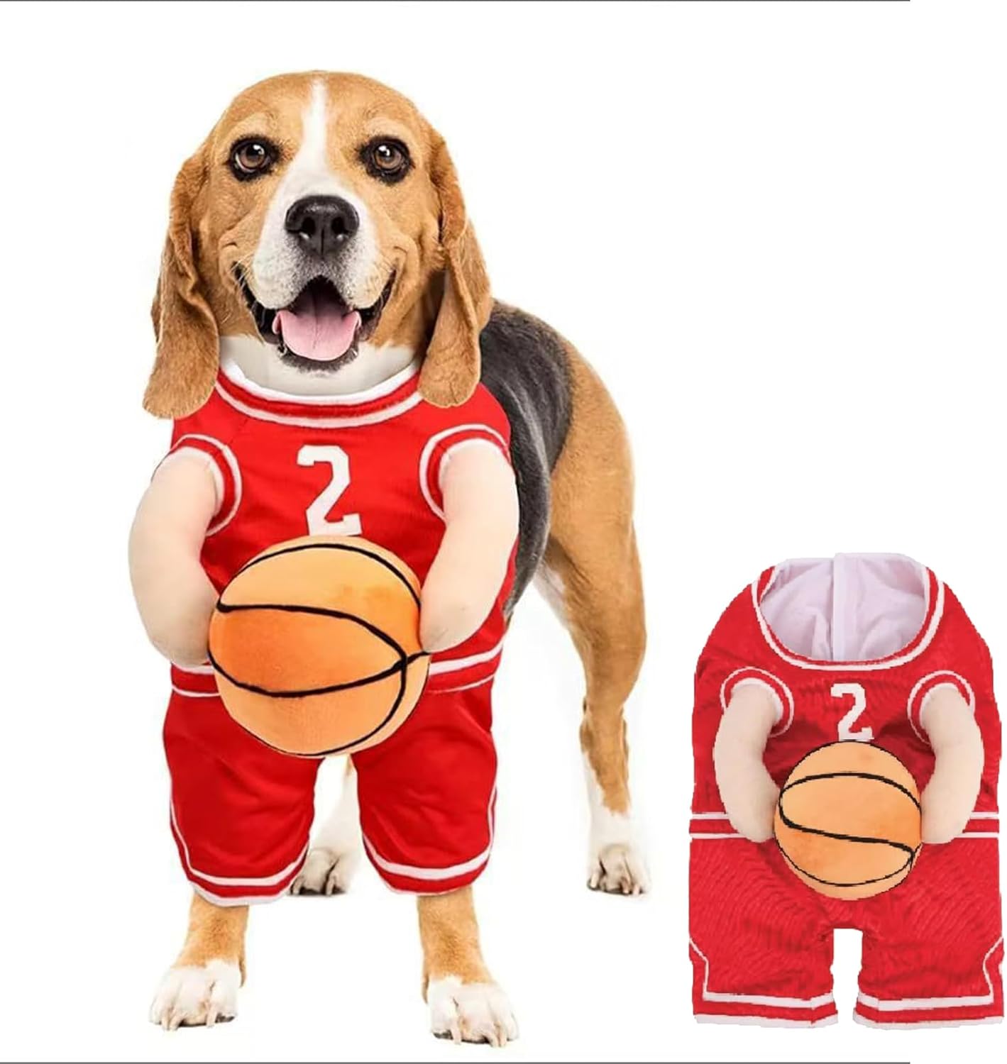 KFX-8912317 Dog Basketball Player Costume for Small to Medium Dogs – Funny Sports Outfit for Halloween and Parties