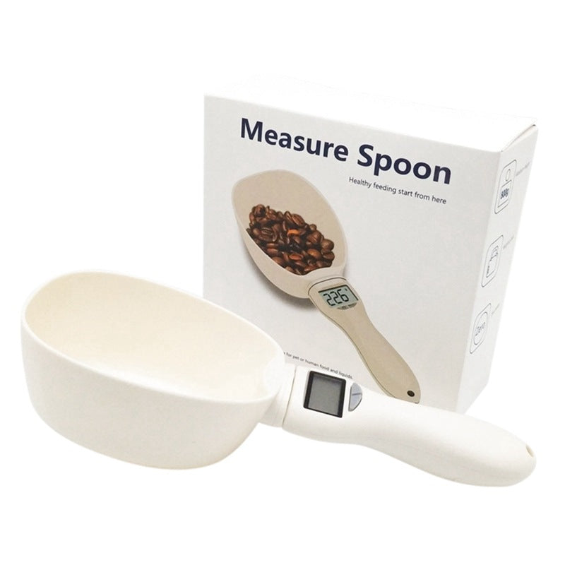 KFX-8913981 Electronic Pet Food Measuring Spoon - ABS Material, 250 ml Capacity, Battery Operated