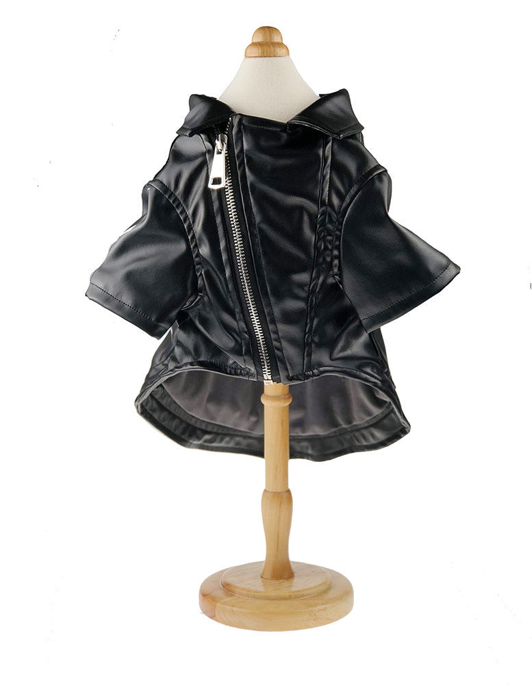 KFX-8914493 Stylish PU Leather Jacket for Male Shiba Inu - European and American Design