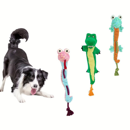 KFX-8915517 Plush Talking Pet Toy - Colorful Snake, Dinosaur, Duck, Frog, Pig Options, 60 cm