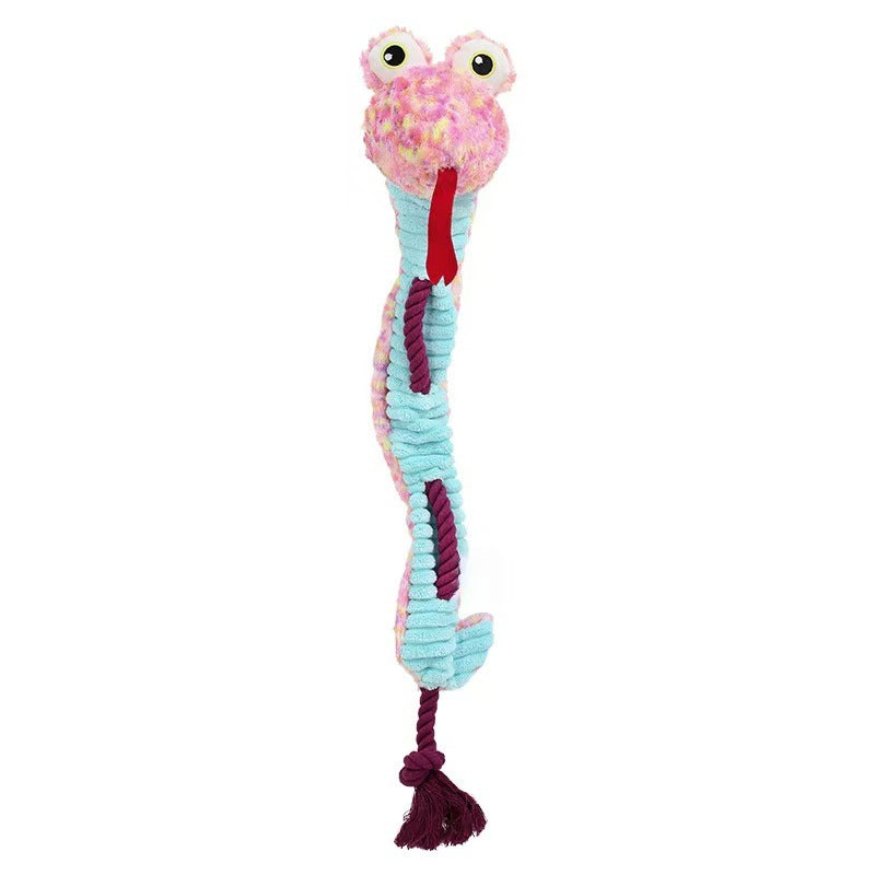 KFX-8915517 Plush Talking Pet Toy - Colorful Snake, Dinosaur, Duck, Frog, Pig Options, 60 cm