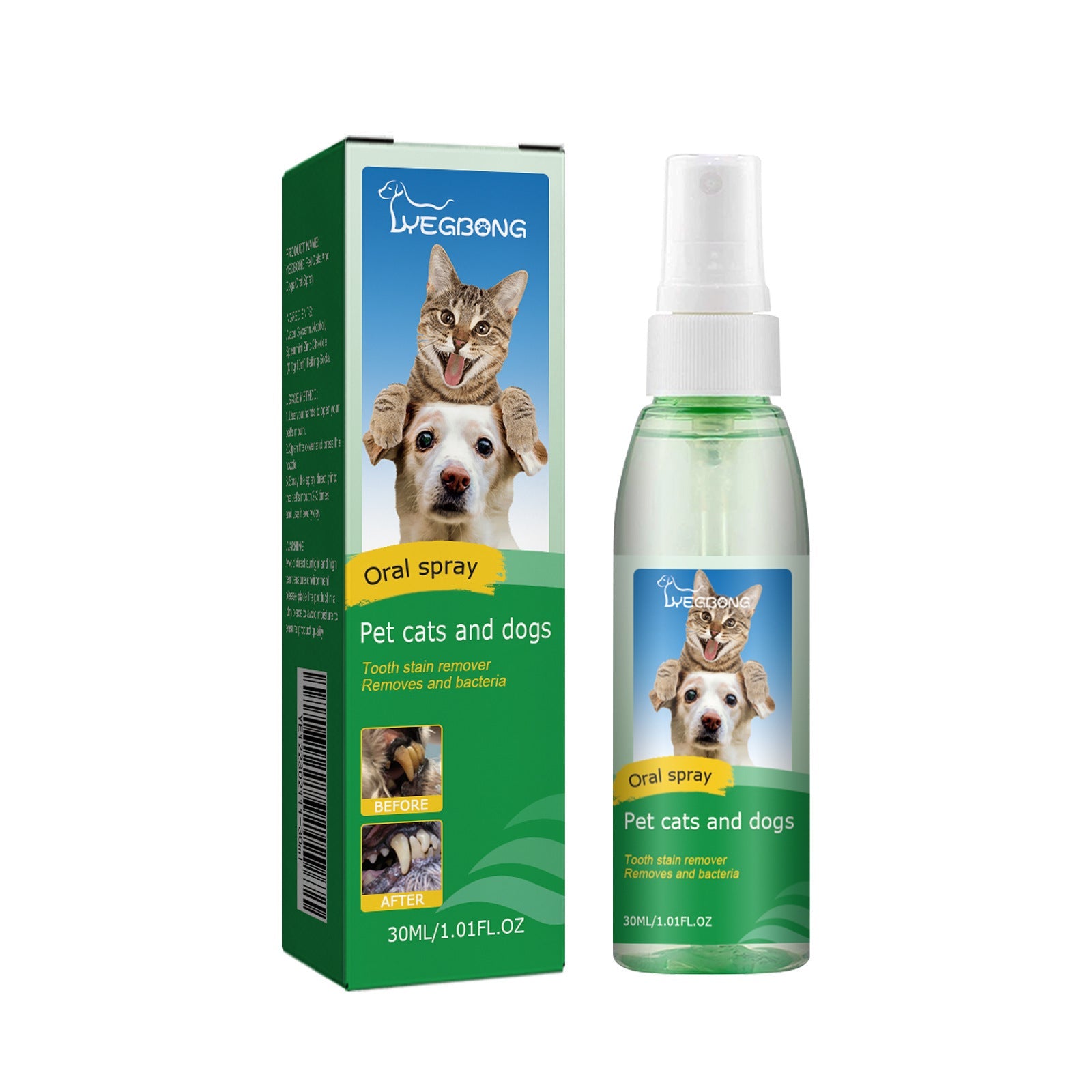 KFX-8915773 Pet Teeth Deodorant Spray for Halitosis Removal and Oral Cleaning - 30ml