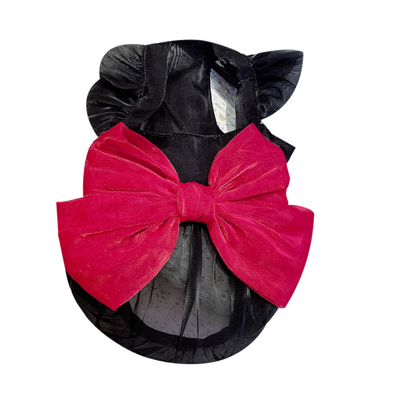 KFX-8916285 Princess Style Streamer Skirt for Pet Dogs in Black, Cream, and Apricot