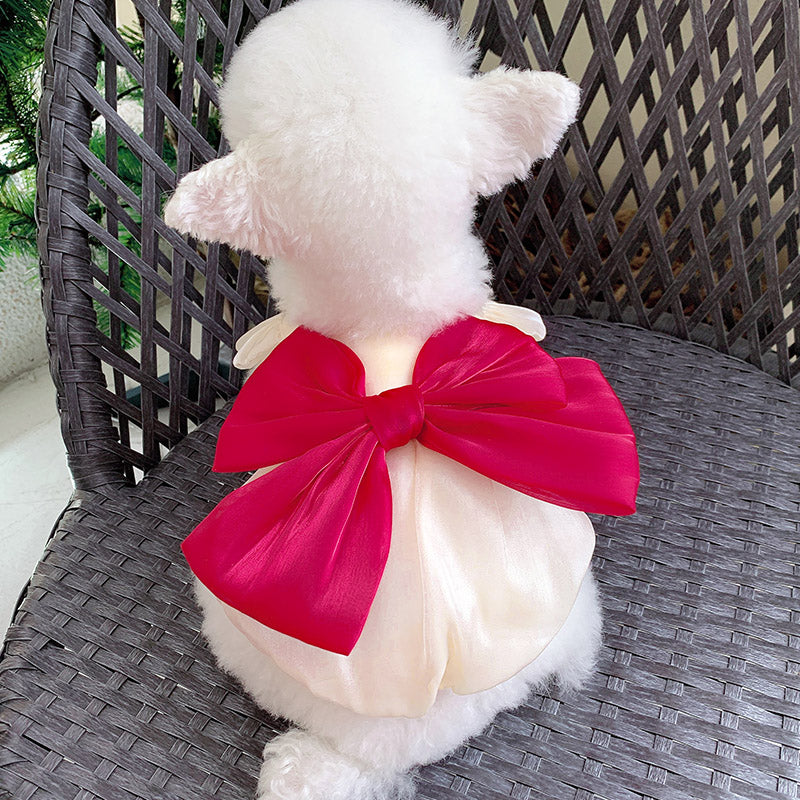 KFX-8916285 Princess Style Streamer Skirt for Pet Dogs in Black, Cream, and Apricot