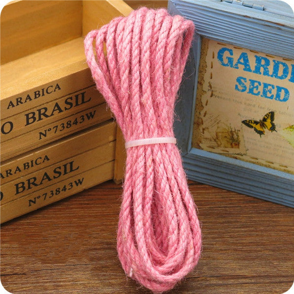 KFX-8917181 Multicolor 5MM Hemp Rope - 5 Meter Length for DIY Projects