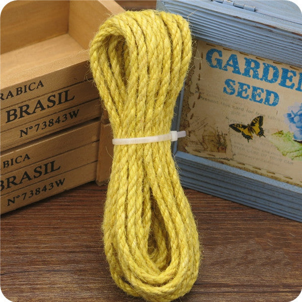 KFX-8917181 Multicolor 5MM Hemp Rope - 5 Meter Length for DIY Projects