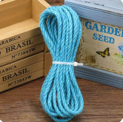 KFX-8917181 Multicolor 5MM Hemp Rope - 5 Meter Length for DIY Projects