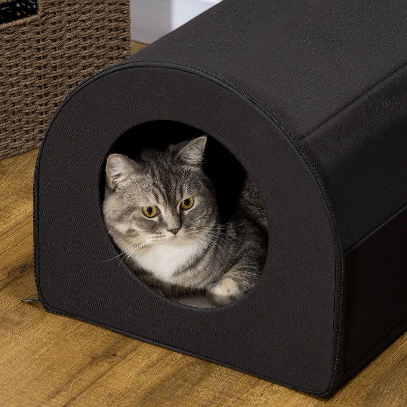 KFX-8917565 Heated Cat House - Portable Waterproof Shelter for Indoor & Outdoor Use, Insulated Warmth for Winter