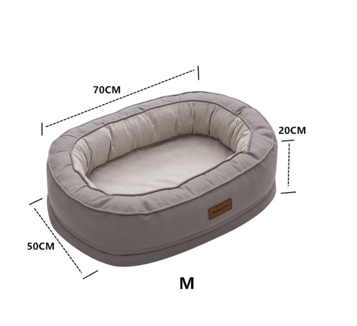 KFX-8917949 Comfortable Waterproof Orthopedic Cat and Dog Nest in Gray, Size M and L Available