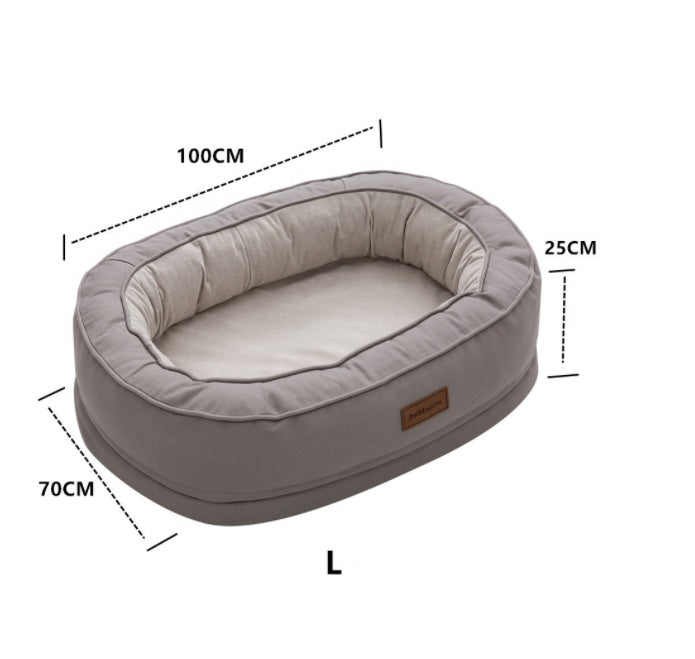 KFX-8917949 Comfortable Waterproof Orthopedic Cat and Dog Nest in Gray, Size M and L Available