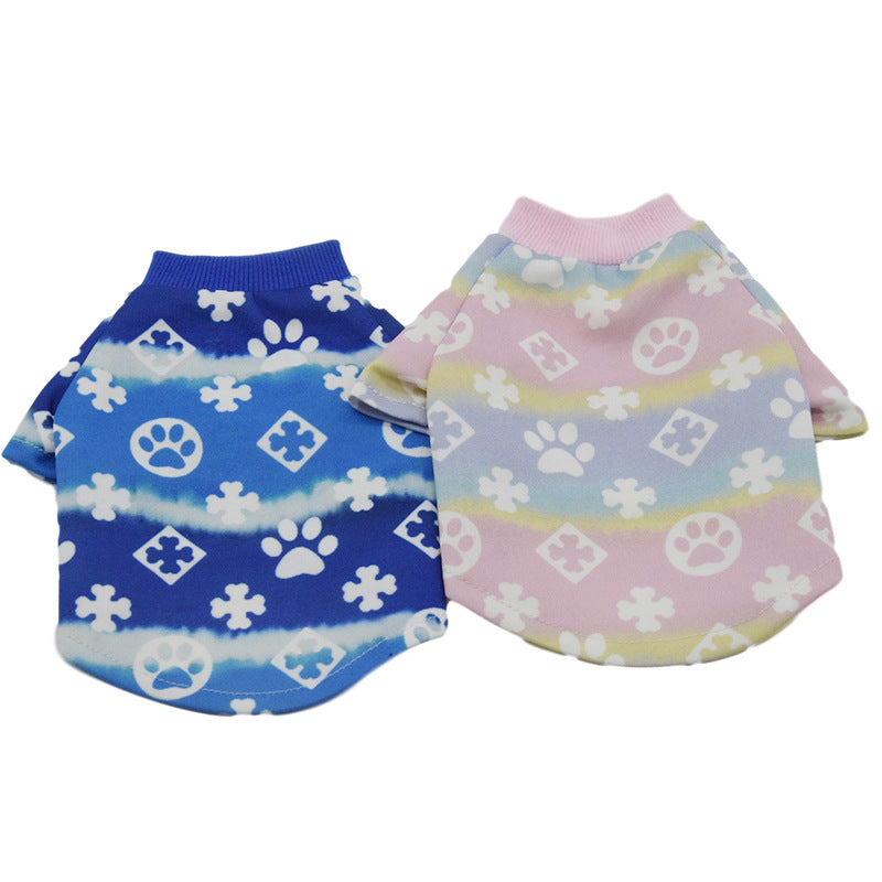KFX-8918077 Gradient Casual Dog Clothes for Spring and Autumn – Two-Legged Teddy Apparel in Acrylic
