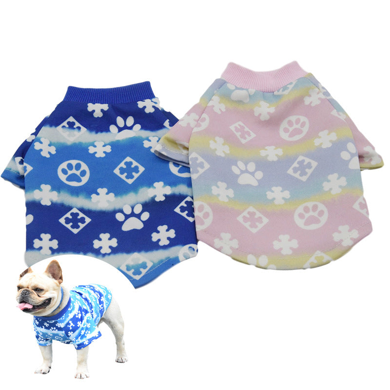 KFX-8918077 Gradient Casual Dog Clothes for Spring and Autumn – Two-Legged Teddy Apparel in Acrylic