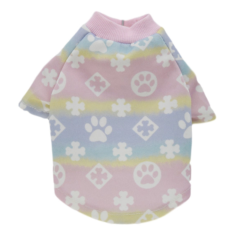 KFX-8918077 Gradient Casual Dog Clothes for Spring and Autumn – Two-Legged Teddy Apparel in Acrylic