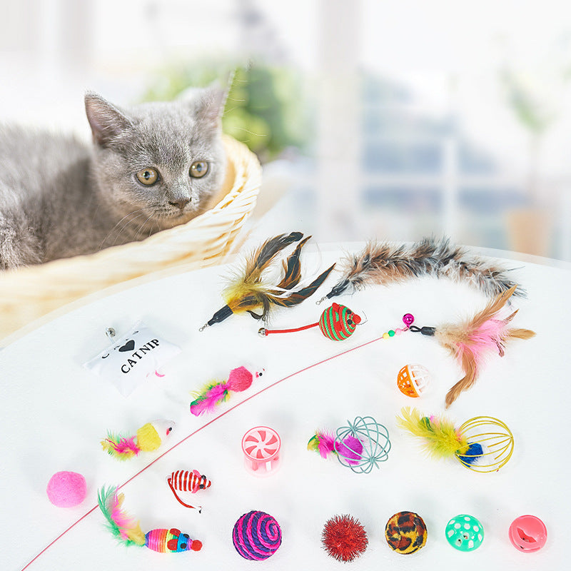 KFX-8918717 Pet Funny Cat Toy Combo Set – Engaging Biting Toys for Playful Kittens