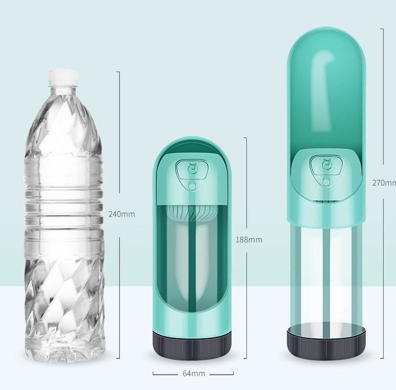 KFX-8919741 Portable Dog Water Bottle with Leak-Proof Valve - 300ml BPA-Free Travel Mug for Pets