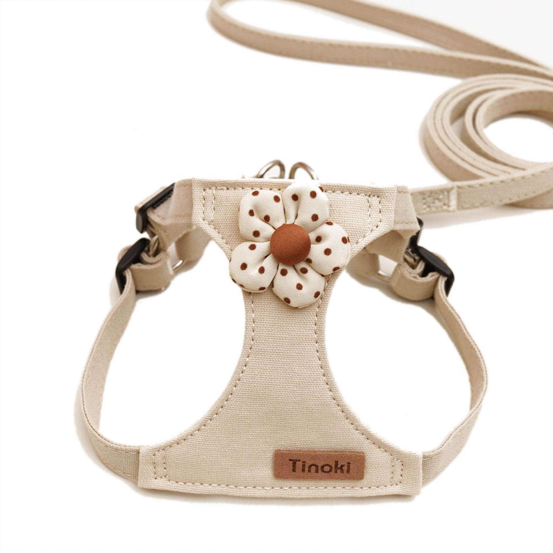 KFX-8922941 Small Dog Cloth Chest Harness with Leash for Comfortable Control