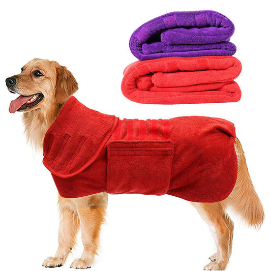 KFX-8927805 Super Absorbent Quick-Drying Fiber Bath Towel for Dogs - Available in Multiple Colors