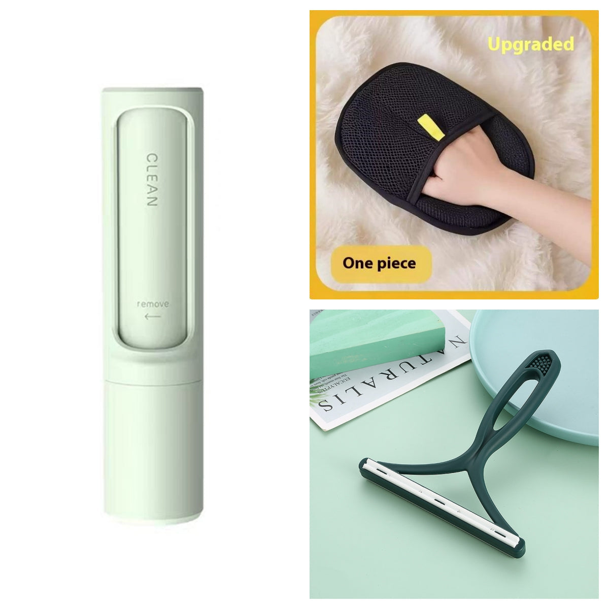 KFX-8931005 Reusable Pet Hair Remover Brush - Portable Self-Cleaning Lint Roller for Effective Fur and Dust Removal