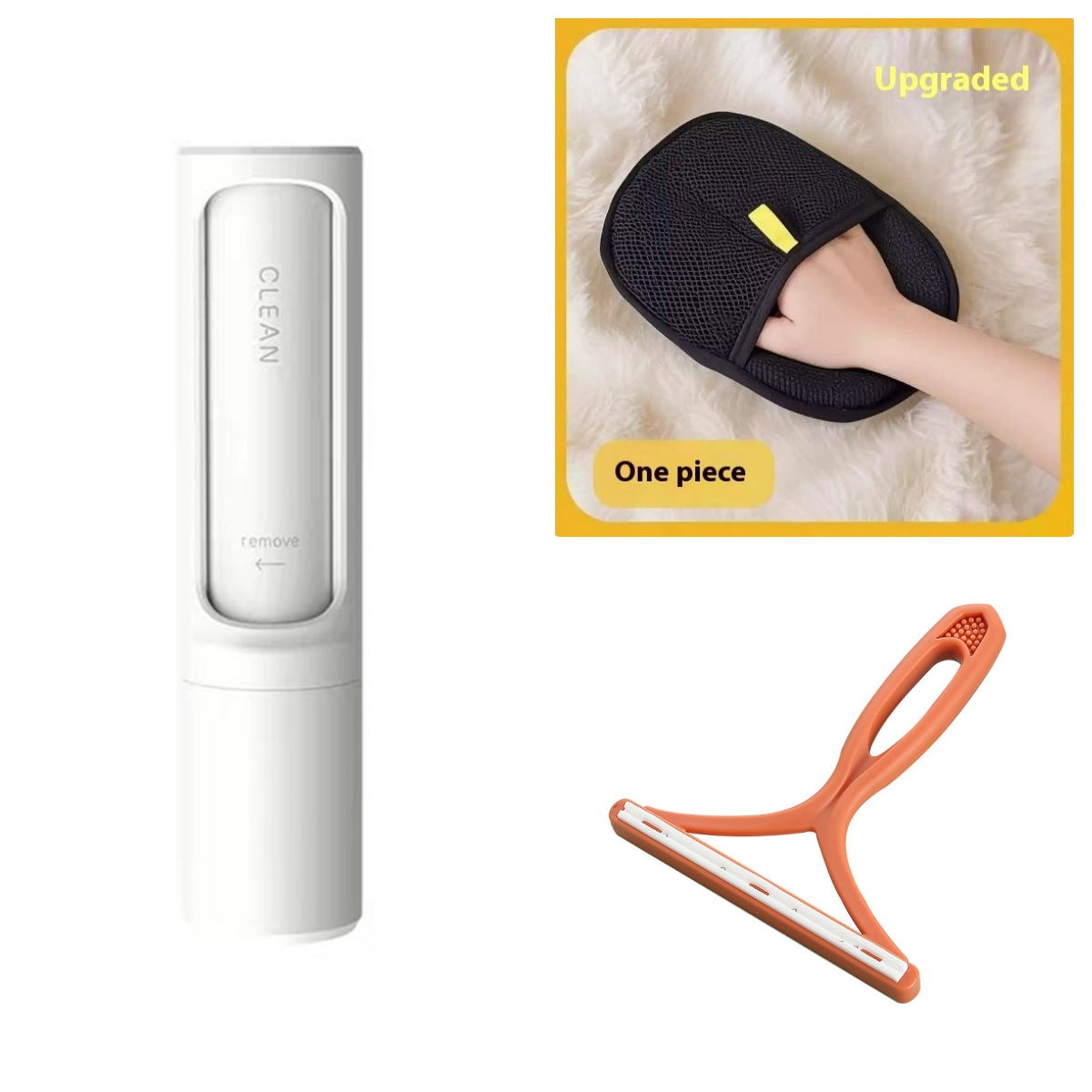 KFX-8931005 Reusable Pet Hair Remover Brush - Portable Self-Cleaning Lint Roller for Effective Fur and Dust Removal